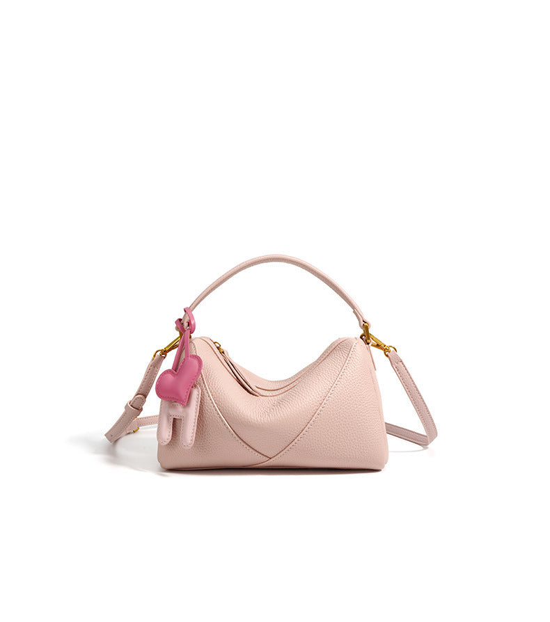 2-in-1 Leather Handbag – Chic Shoulder & Crossbody Option