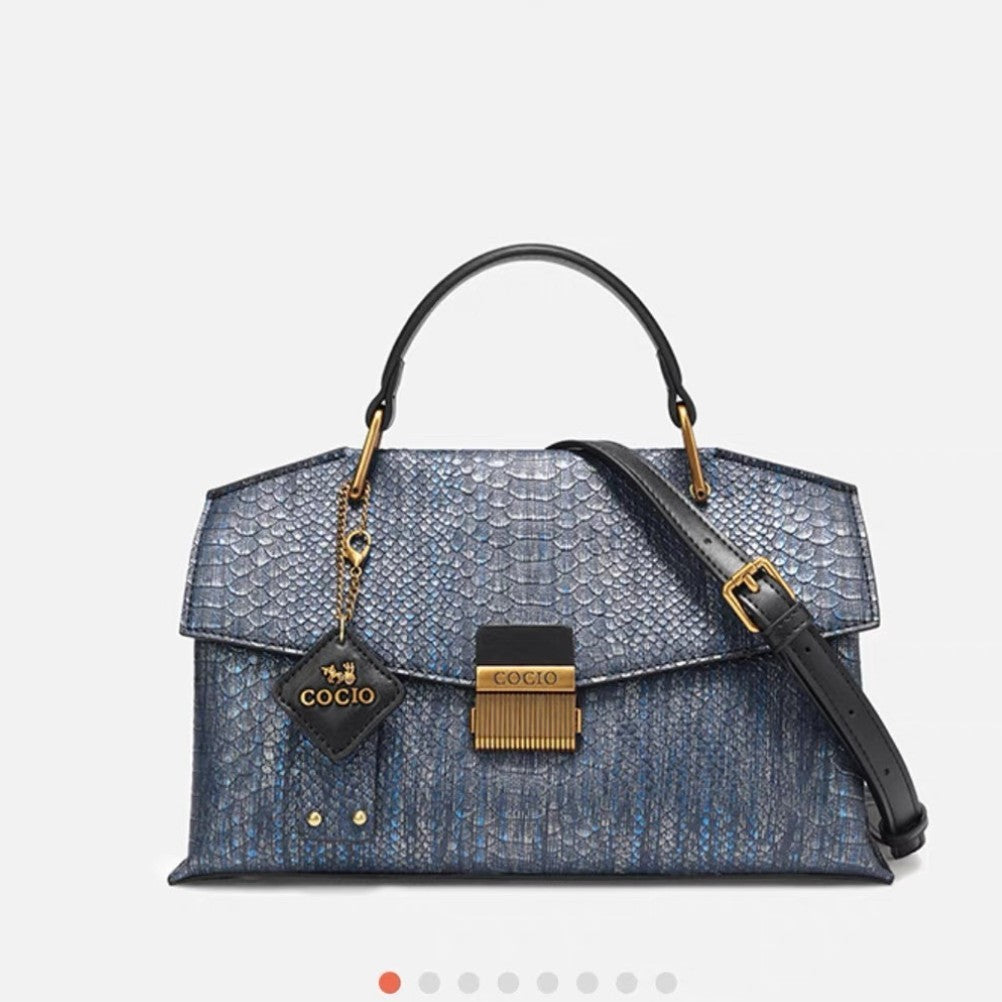 Snake Texture large Handbag