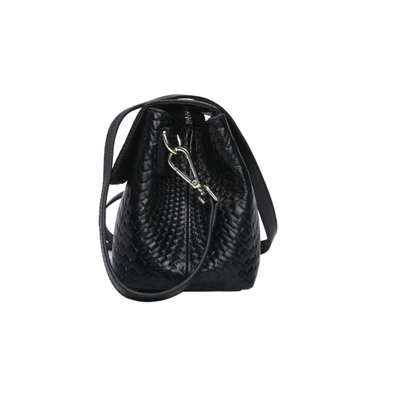 Genuine textured Leather large capacity Crossbody Bag