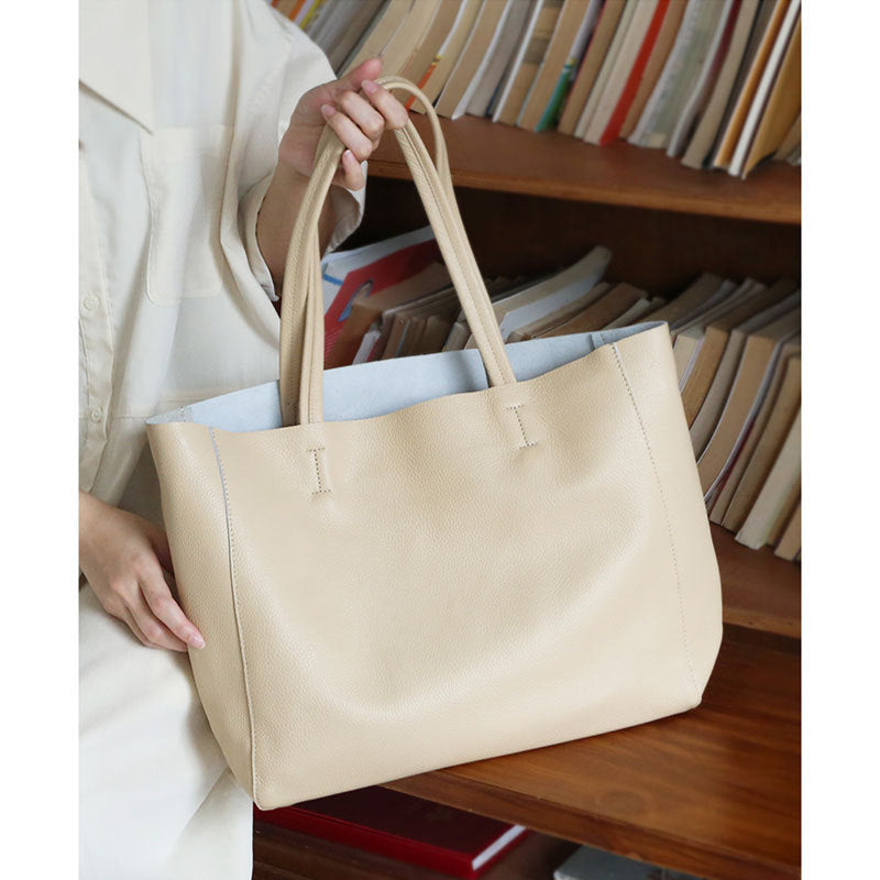 Bahija Simple Leather Tote – Classic, Timeless Elegance