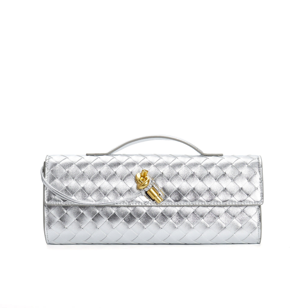 Woven baguette Clutch