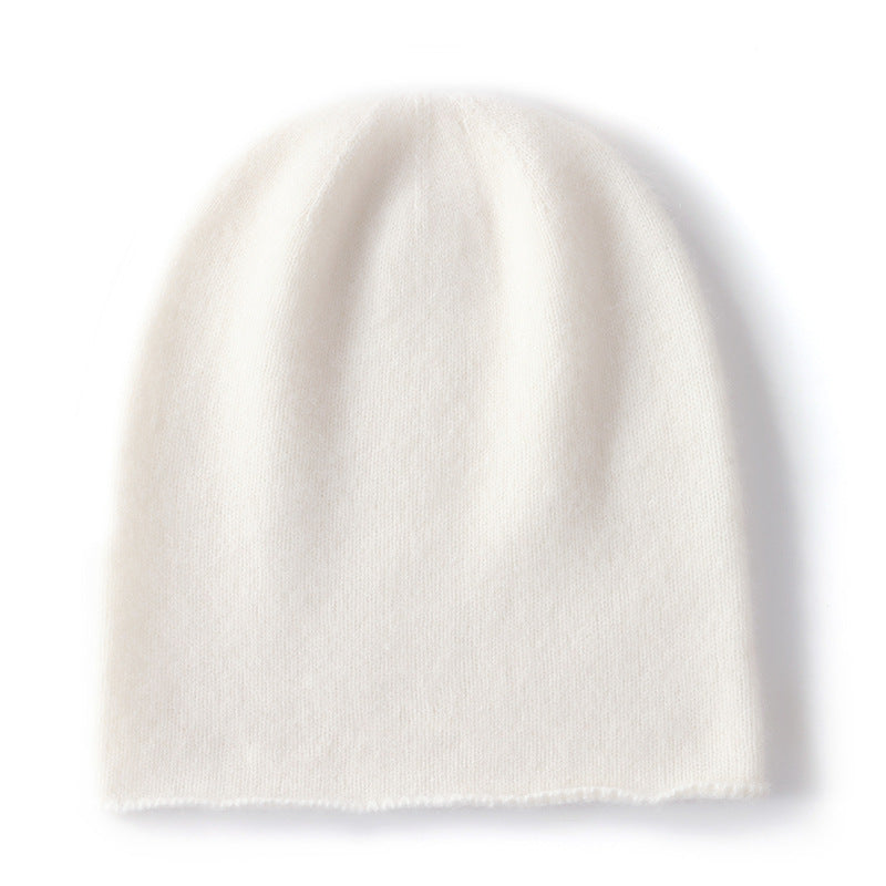 Cashmere Curled Brim Knitted Hat