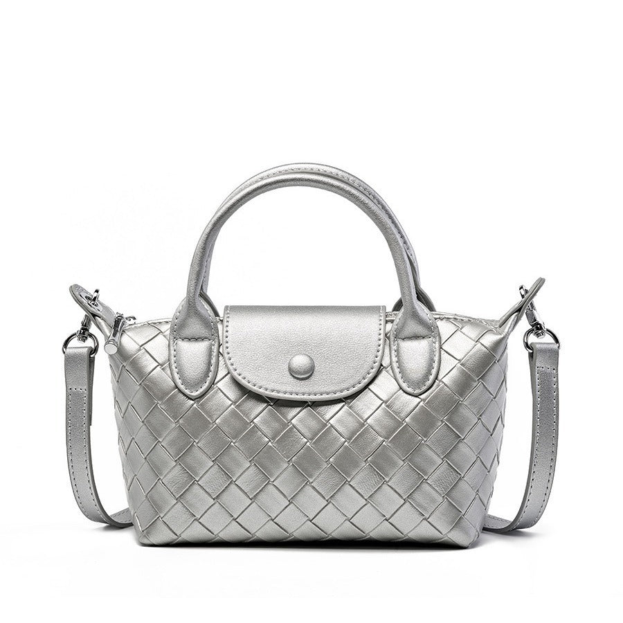 Cattlehide Leather Woven Handbag