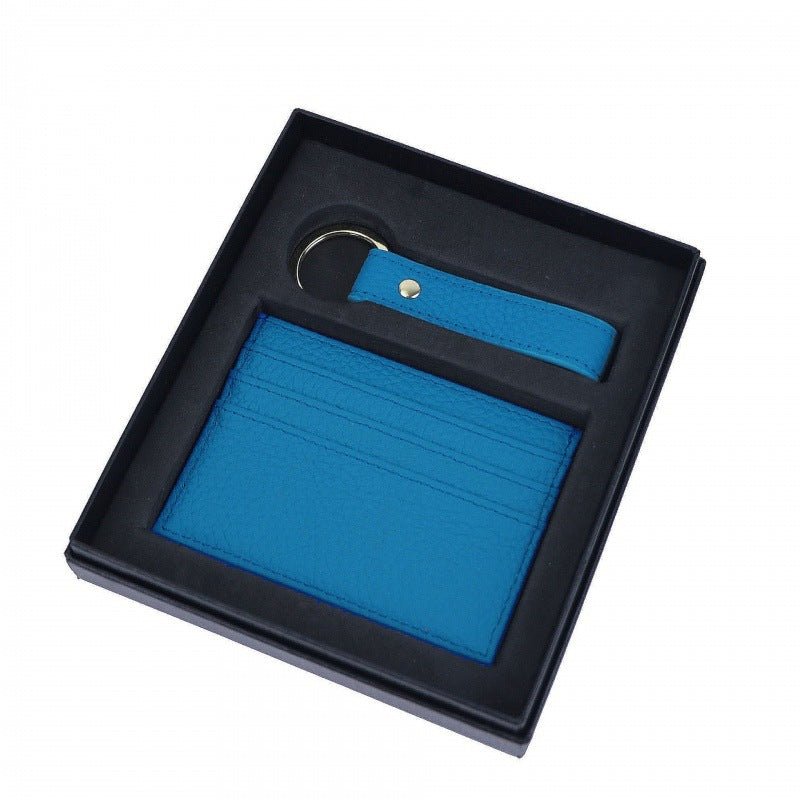 Genuine Leather Creative Leather Keychain Certificate Card Holder