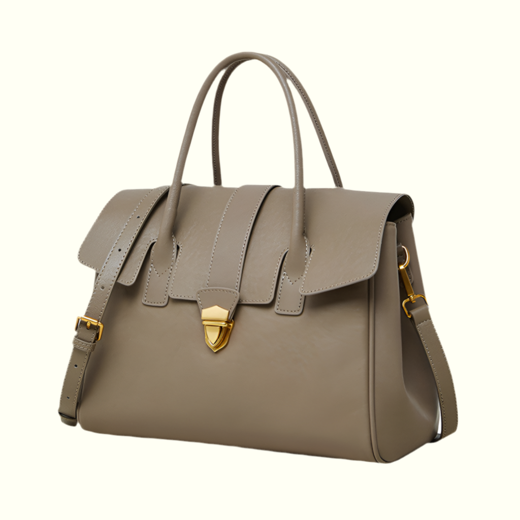 Leather large handbag / Nomade code