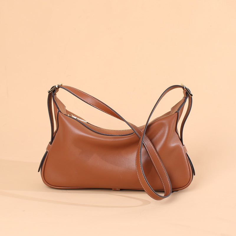 Soft Leather Shoulder Bag - Nomade Code