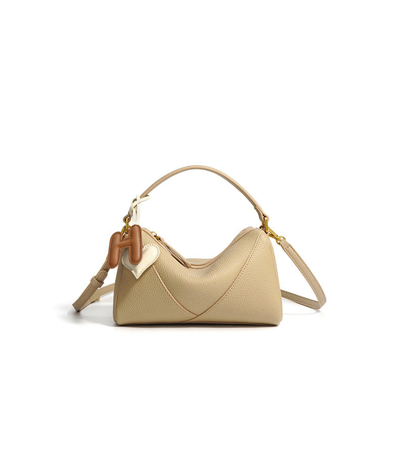 2-in-1 Leather Handbag – Chic Shoulder & Crossbody Option
