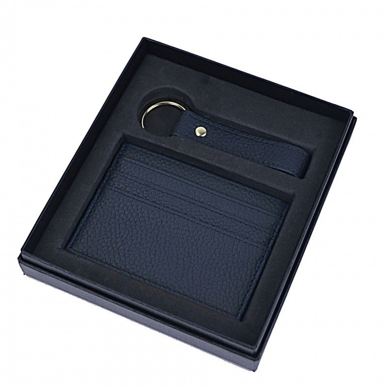 Genuine Leather Creative Leather Keychain Certificate Card Holder