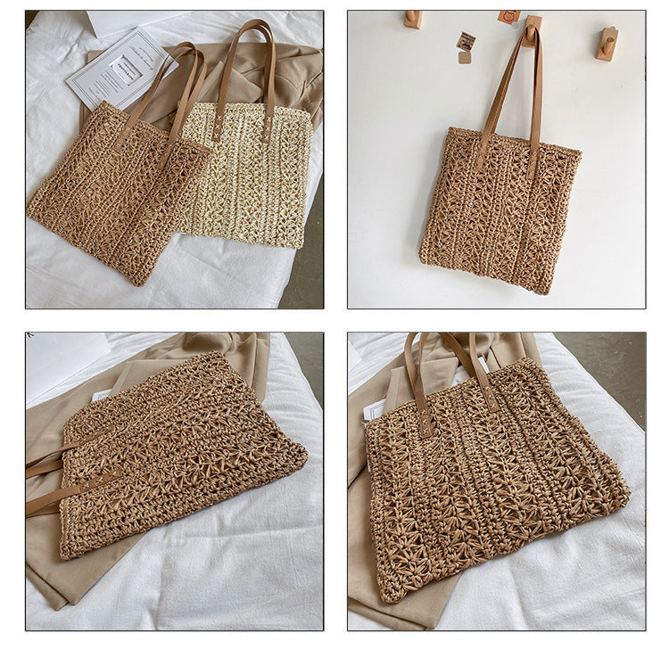 Summer Beach Straw Woven Large-capacity tote