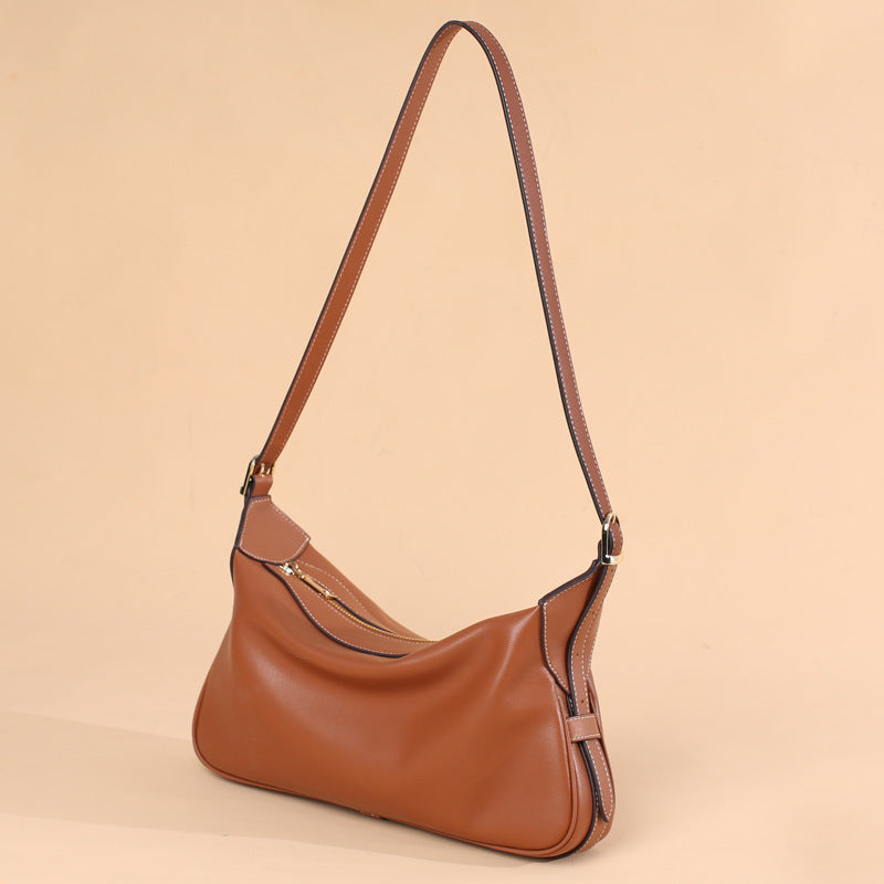 Soft Leather Shoulder Bag - Nomade Code