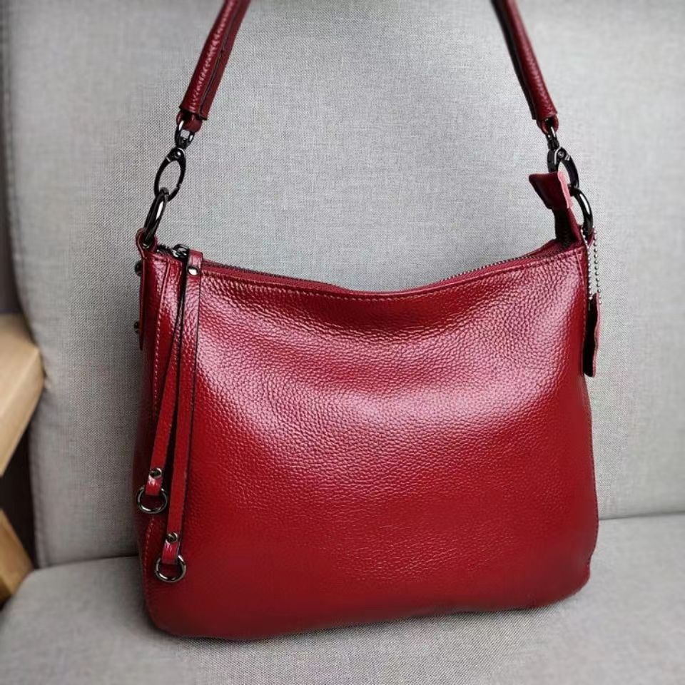 Genuine Leather Women's Bag First Layer Leather One-shoulder Oblique