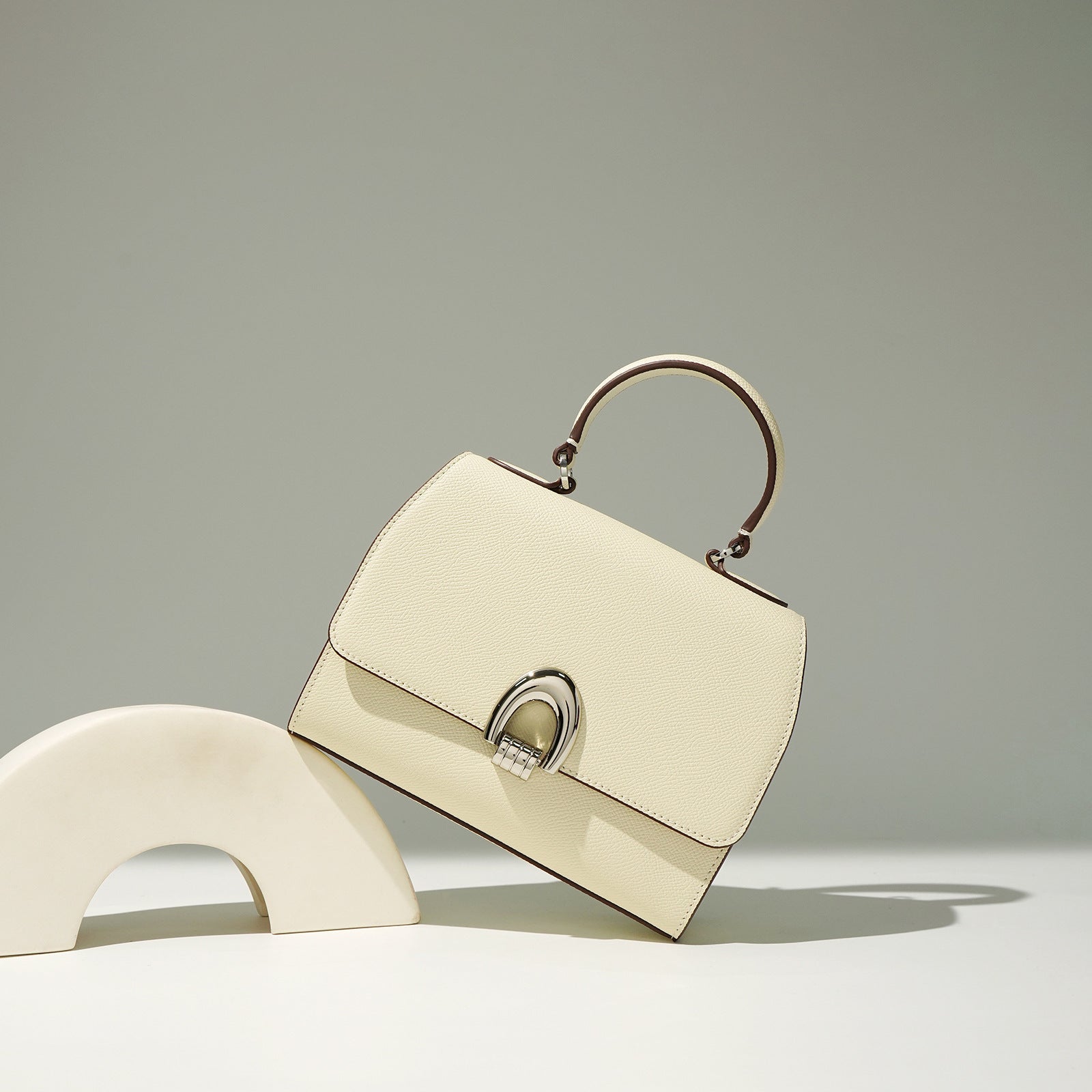 Medium Textured Leather Handbag