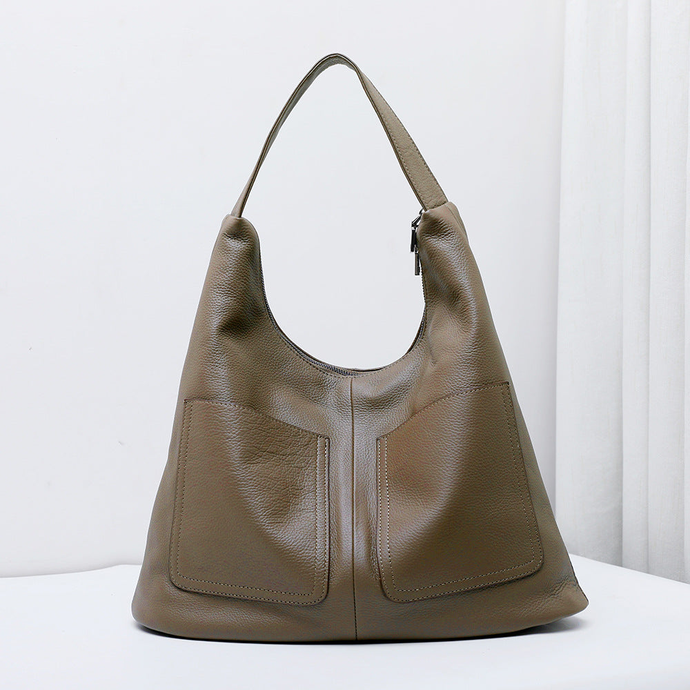 Soft Leather Bucket Bag - Nomade Code