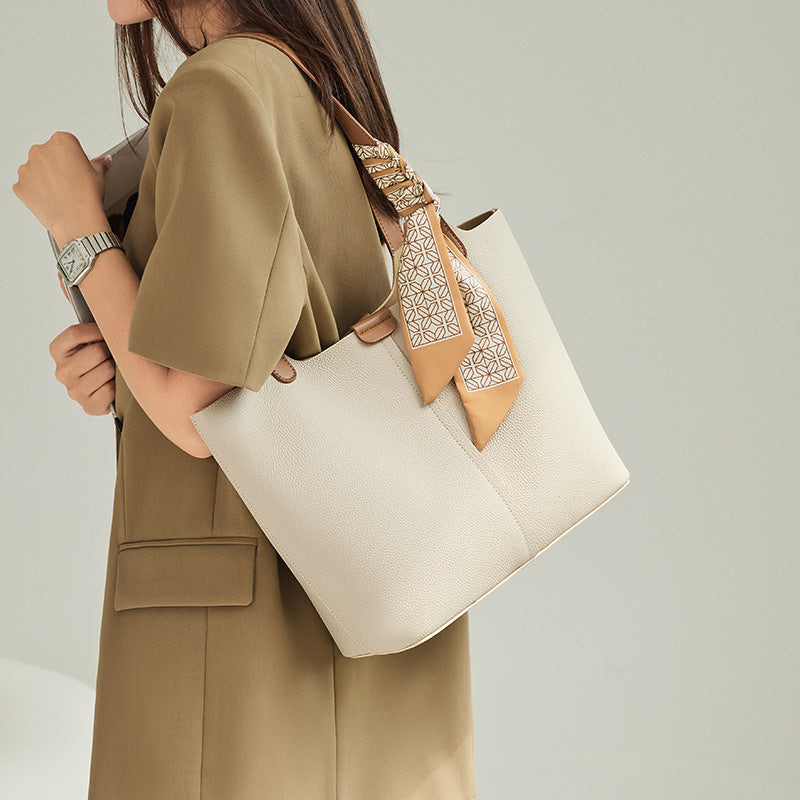 Large Capacity Leather Shoulder Bag