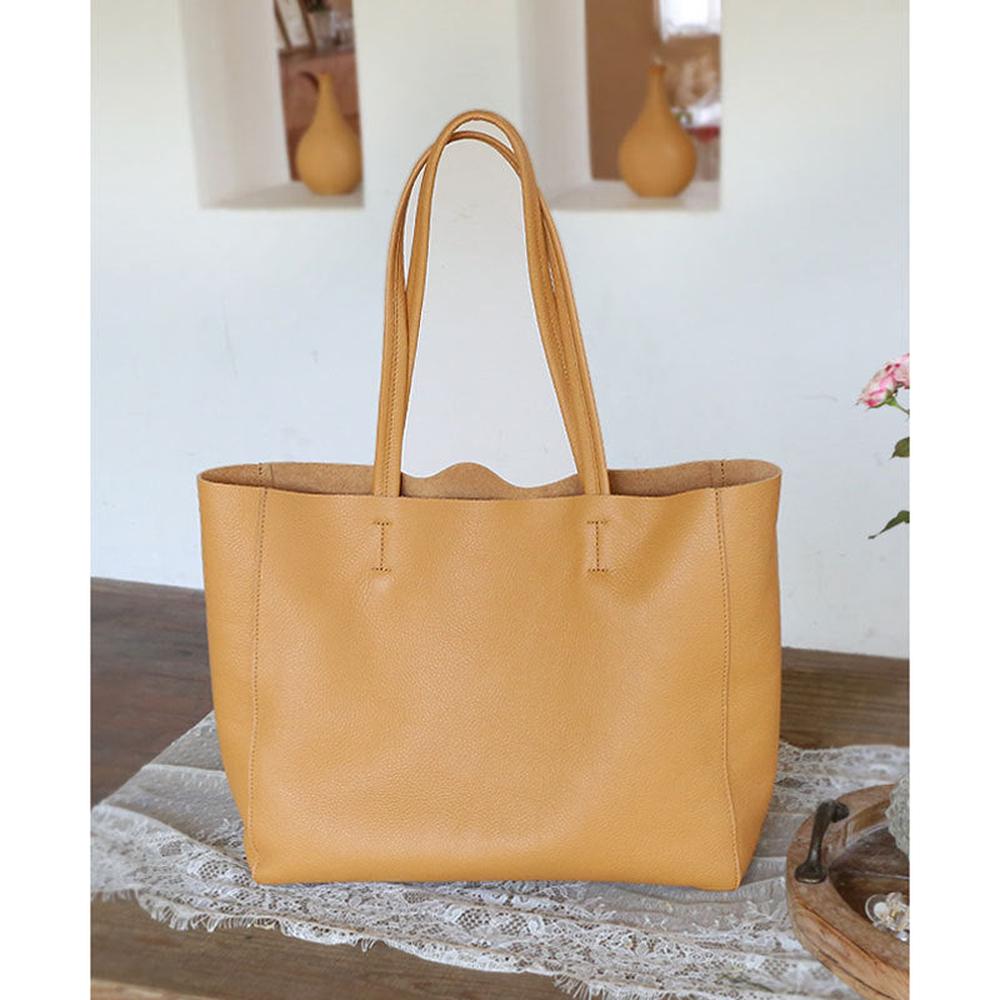 Bahija Simple Leather Tote – Classic, Timeless Elegance