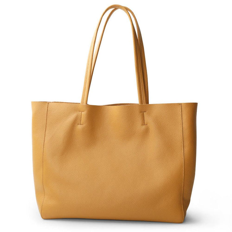 Bahija Simple Leather Tote – Classic, Timeless Elegance
