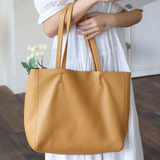 Bahija Simple Leather Tote – Classic, Timeless Elegance
