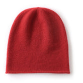 Cashmere Curled Brim Knitted Hat