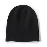 Cashmere Curled Brim Knitted Hat