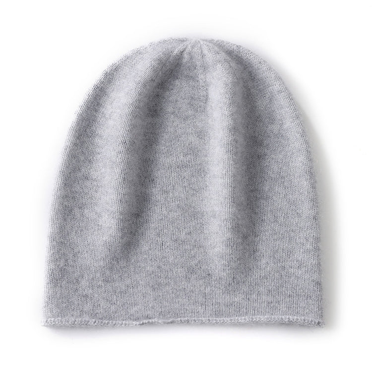 Cashmere Curled Brim Knitted Hat