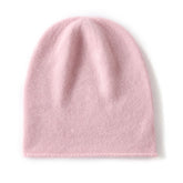 Cashmere Curled Brim Knitted Hat