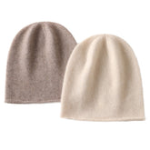 Cashmere Curled Brim Knitted Hat