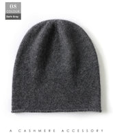 Cashmere Curled Brim Knitted Hat
