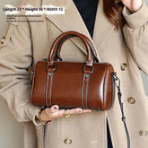 Casual Medium Size Leather Crossbody Bag