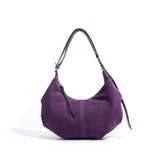 Casual suede shoulder bag