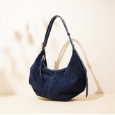 Casual suede shoulder bag