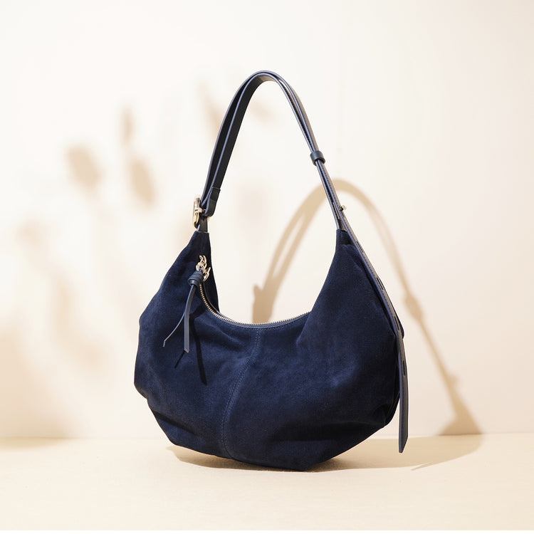 Casual suede shoulder bag