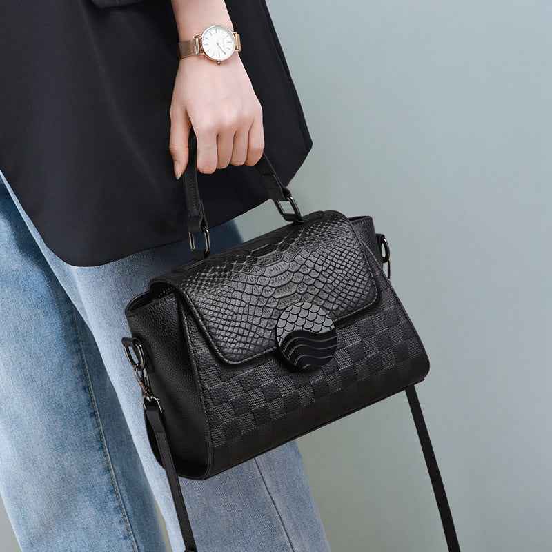 Commuter crocodile pattern Handbag