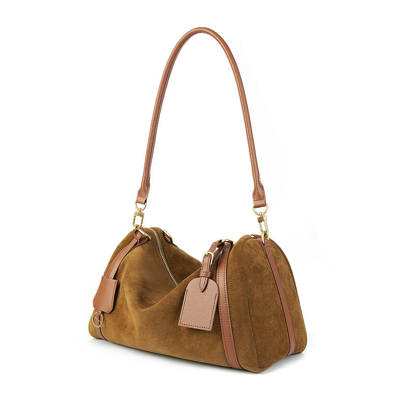Deerskin Suede Crossbody Shoulder Bag