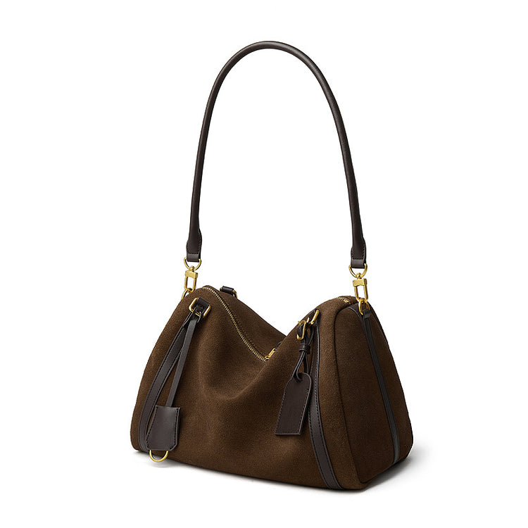 Deerskin Suede Crossbody Shoulder Bag