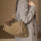 Deerskin Suede Crossbody Shoulder Bag