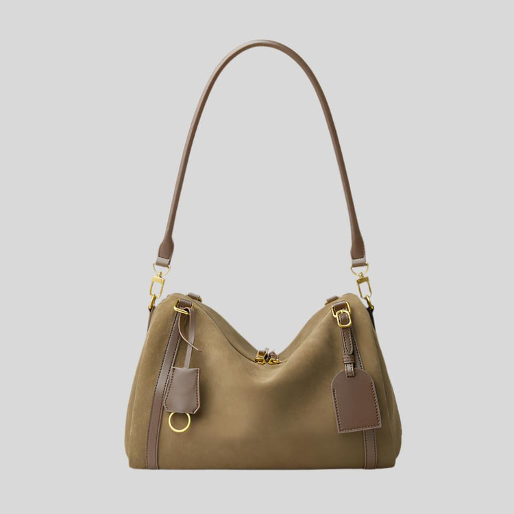 Deerskin Suede Crossbody Shoulder Bag