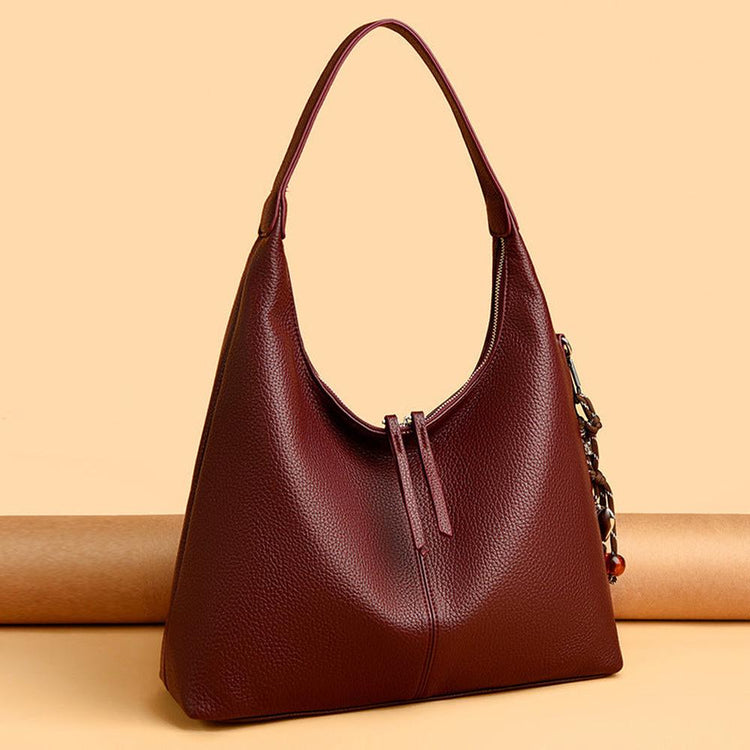Elegant All-Match Leather Shoulder Bag