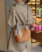 Fashion Top Layer Leather One-shoulder Women&