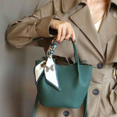 Fashion Top Layer Leather One-shoulder Women&