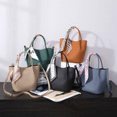 Fashion Top Layer Leather One-shoulder Women&