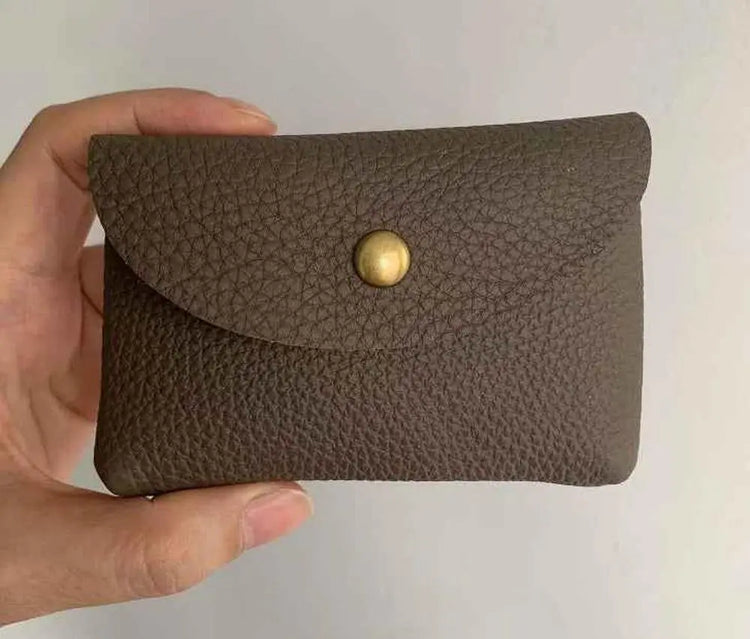First Layer Cattlehide Leather Fashion Hidden Hook Coin Pocket