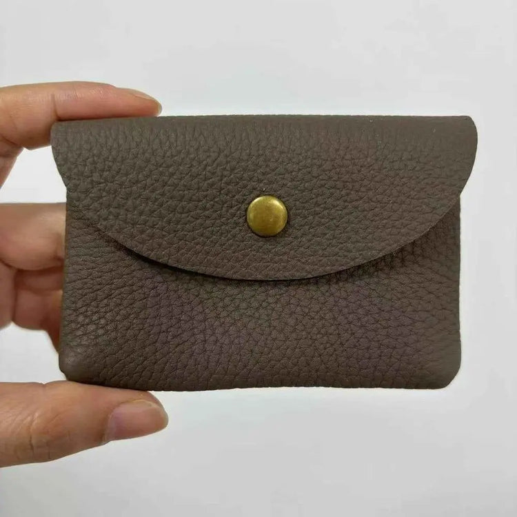 First Layer Cattlehide Leather Fashion Hidden Hook Coin Pocket