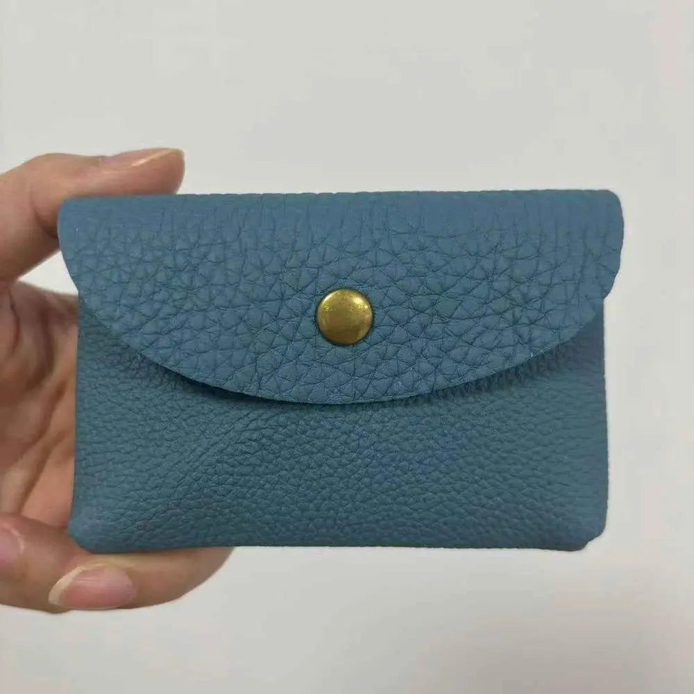 First Layer Cattlehide Leather Fashion Hidden Hook Coin Pocket