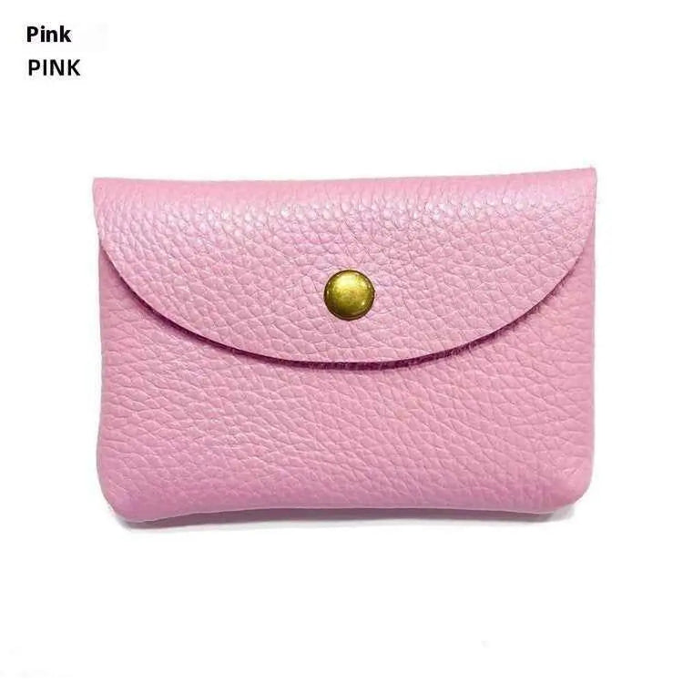 First Layer Cattlehide Leather Fashion Hidden Hook Coin Pocket