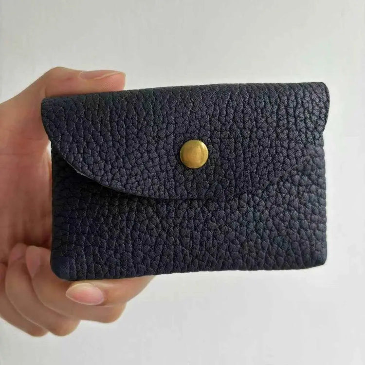 First Layer Cattlehide Leather Fashion Hidden Hook Coin Pocket
