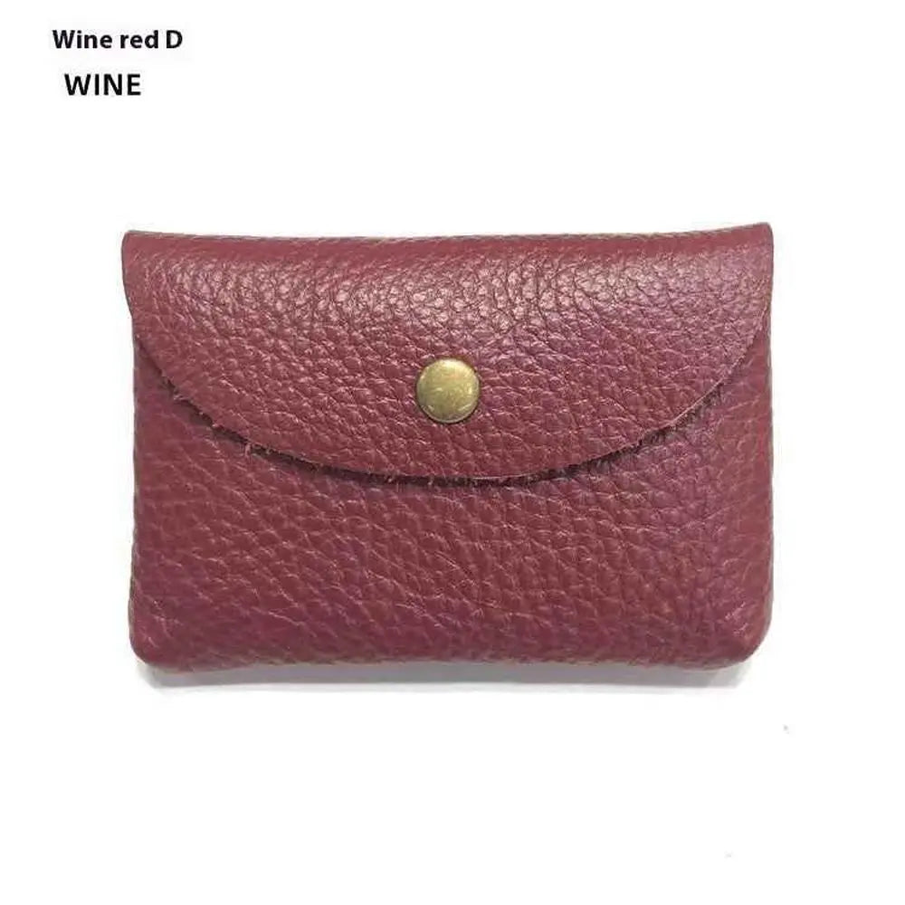 First Layer Cattlehide Leather Fashion Hidden Hook Coin Pocket