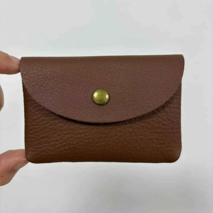 First Layer Cattlehide Leather Fashion Hidden Hook Coin Pocket