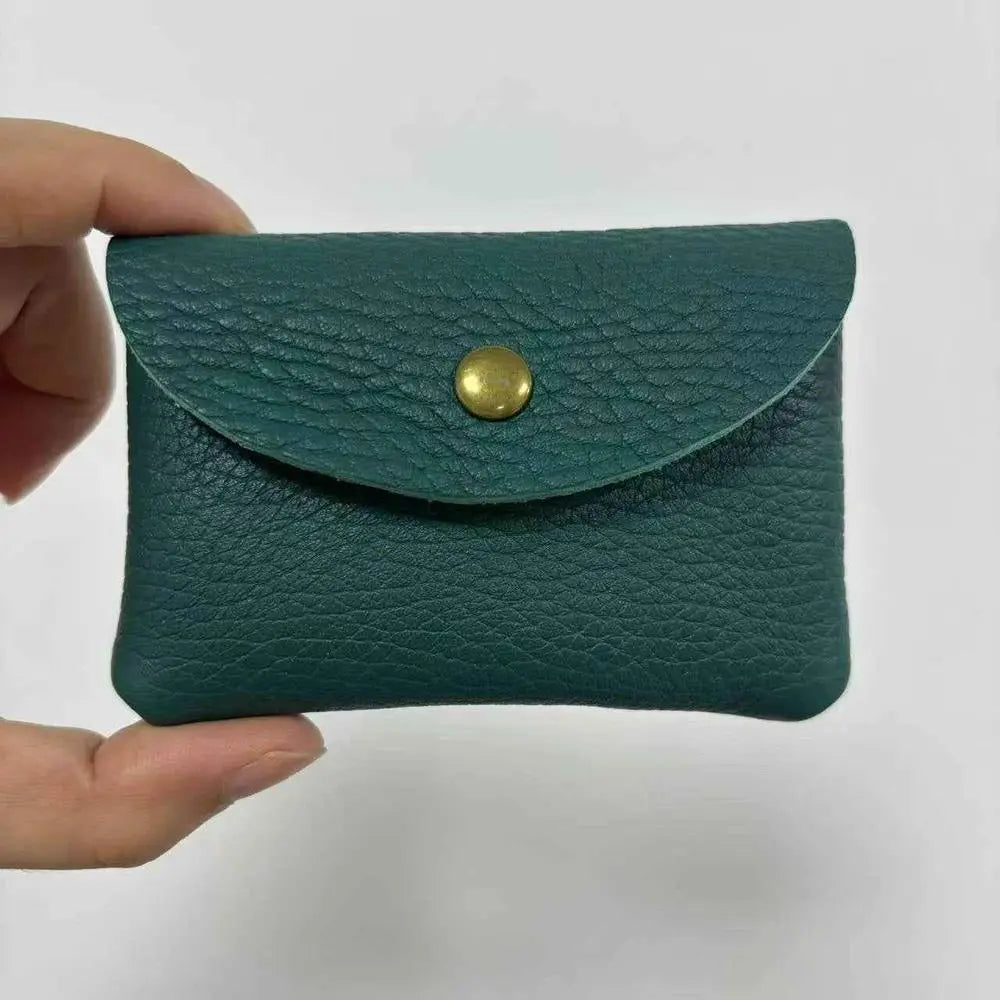 First Layer Cattlehide Leather Fashion Hidden Hook Coin Pocket