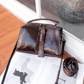 First Layer Oil Wax Cowhide Crossbody Bag