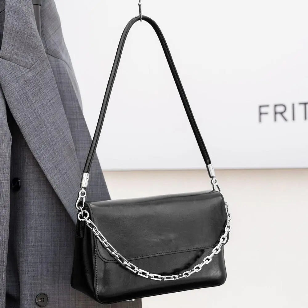 First Layer Oil Wax Leather shoulder Bag